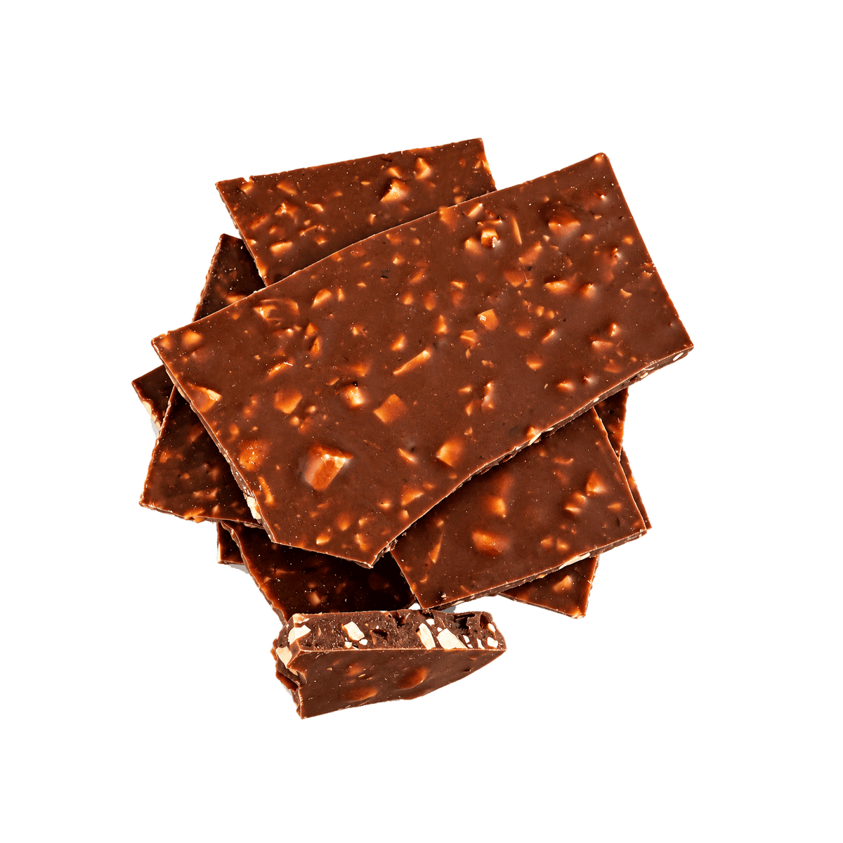 Broken chocolate - whole milk almond brittle
