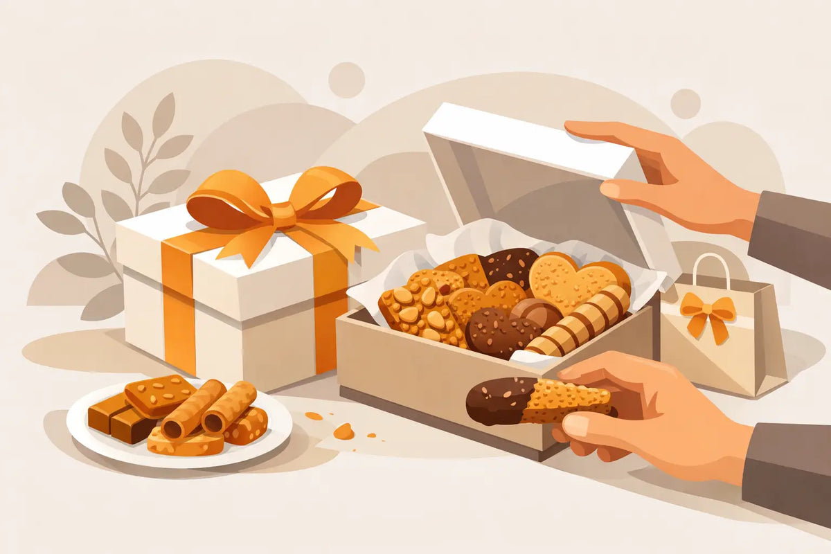 Krokantgebäck als Geschenk mit feinem Gespür