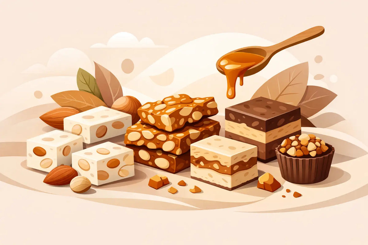 Nougat und Krokant Spezialitäten genießen