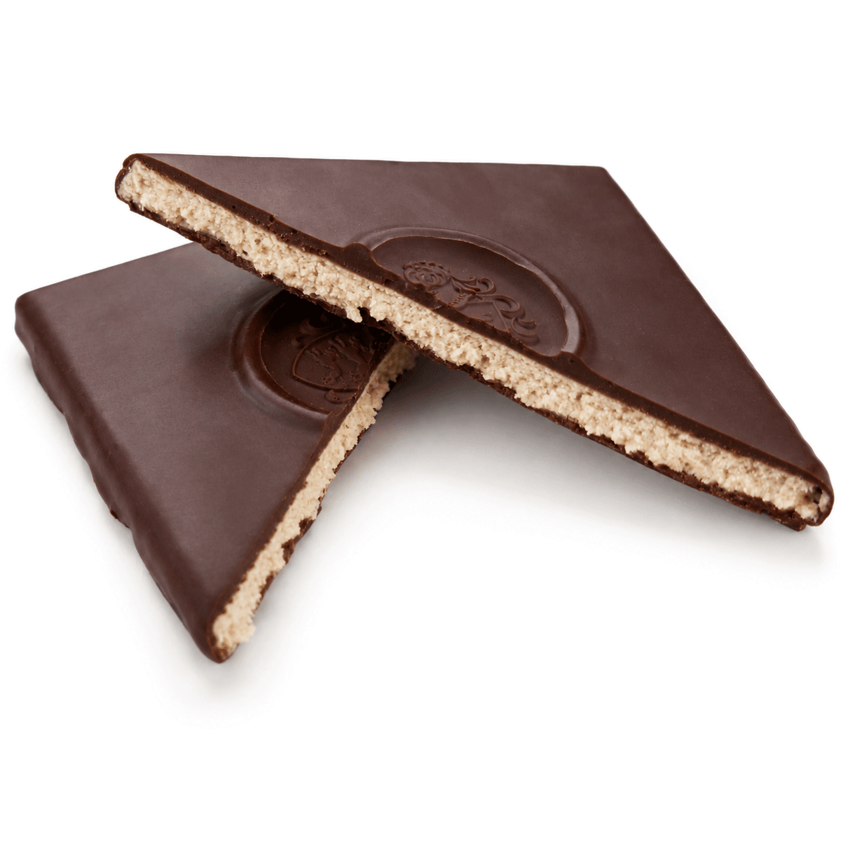 Hand-filled chocolate - hazelnut nougat dark
